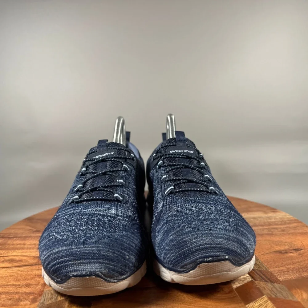 Skechers Flex Appeal 2.0 Navy Knit Memory Foam Sneakers 22843 Womens 8.5